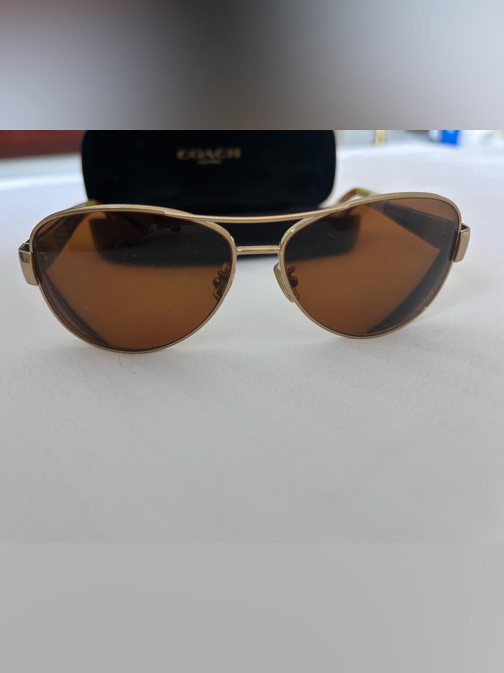 Coach Tortoiseshell Aviators - Picture 7 of 7